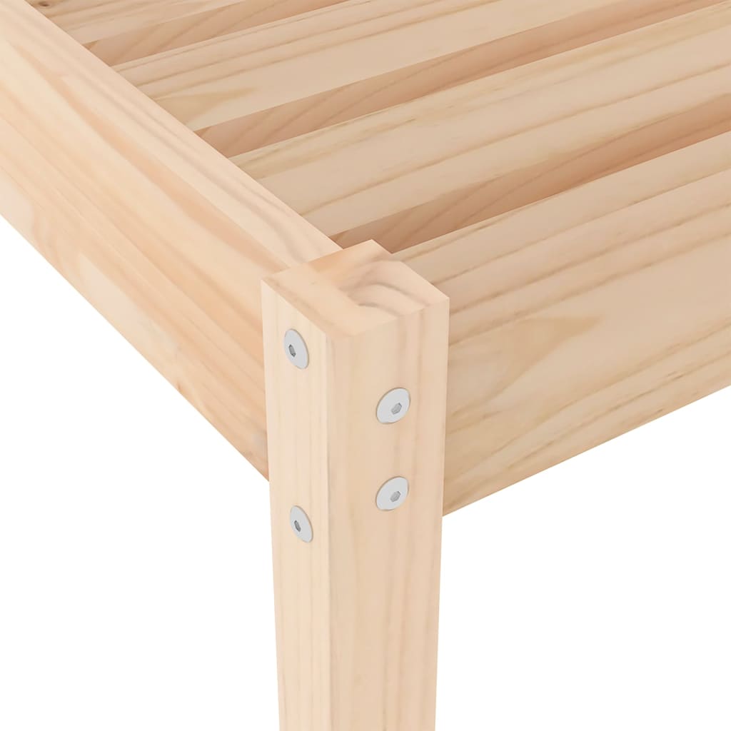 Sun loungers 2 pcs 199.5x60x74 cm solid pine wood