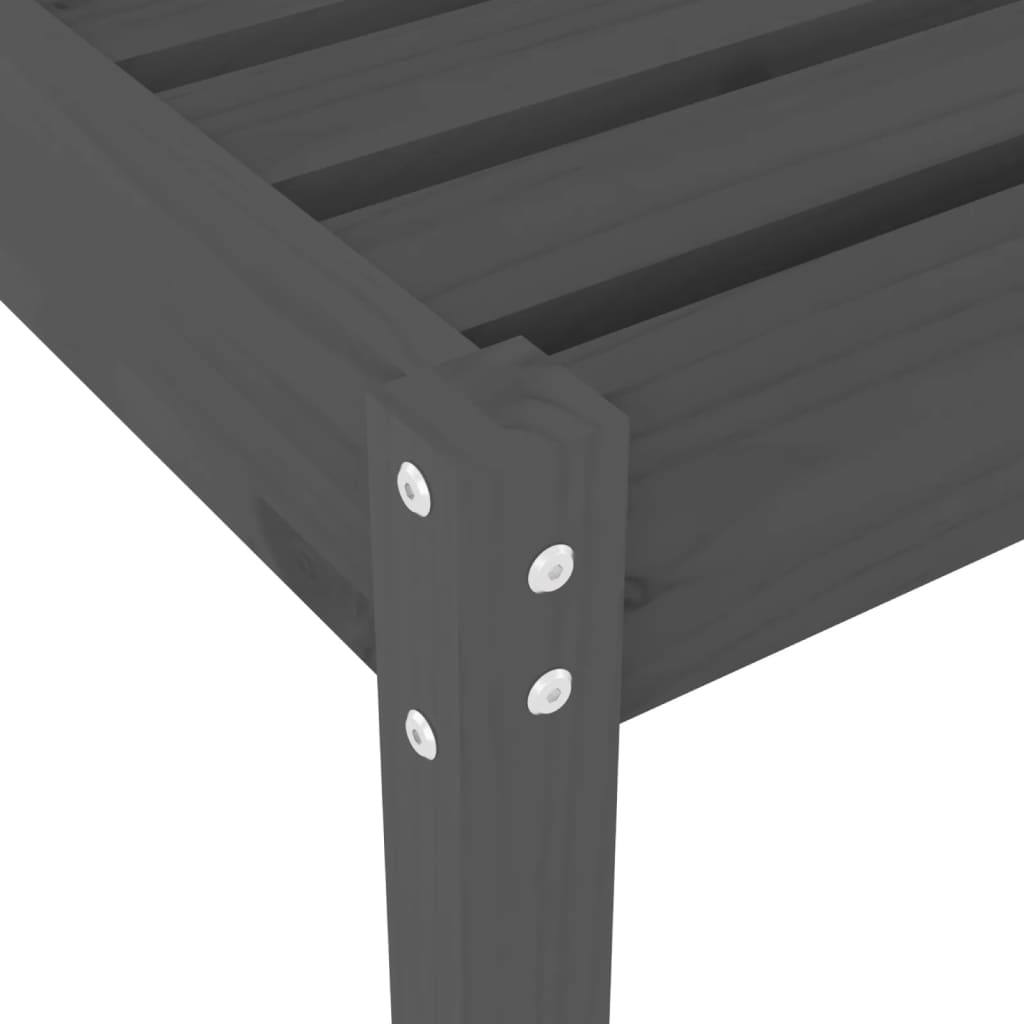 Sun loungers 2 pcs 199.5x60x74 cm solid pine grey