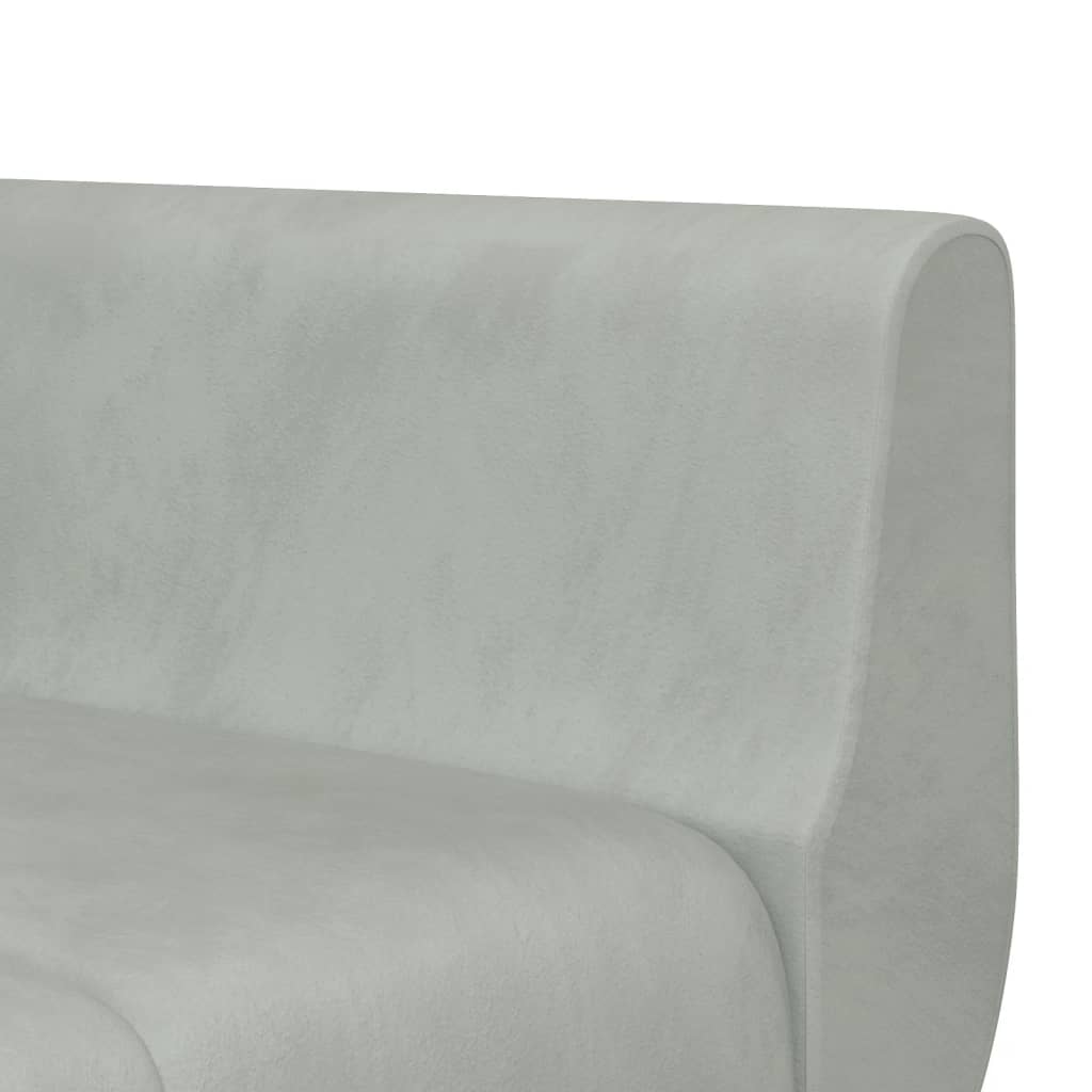 Sofá-cama em forma de L 275x140x70 cm veludo cinzento