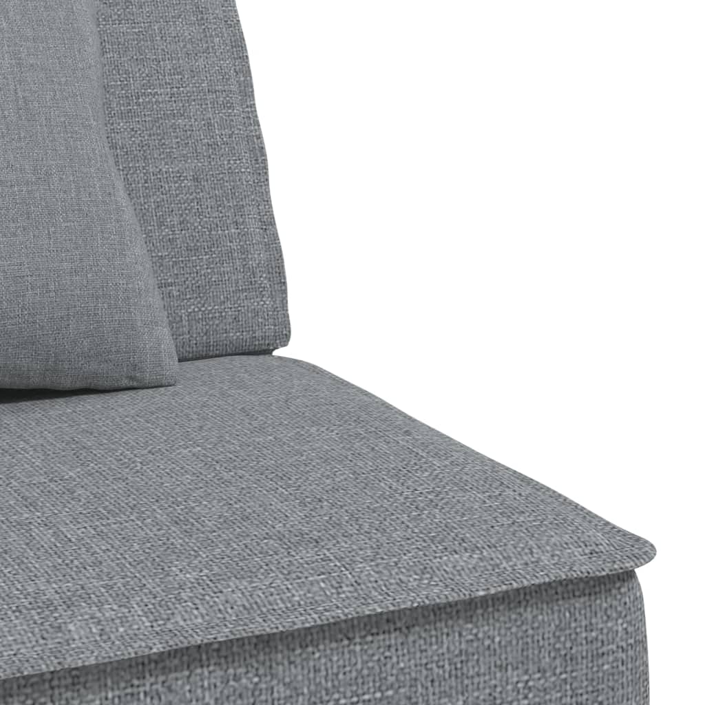 L-shaped sofa bed 255x140x70 cm light grey fabric