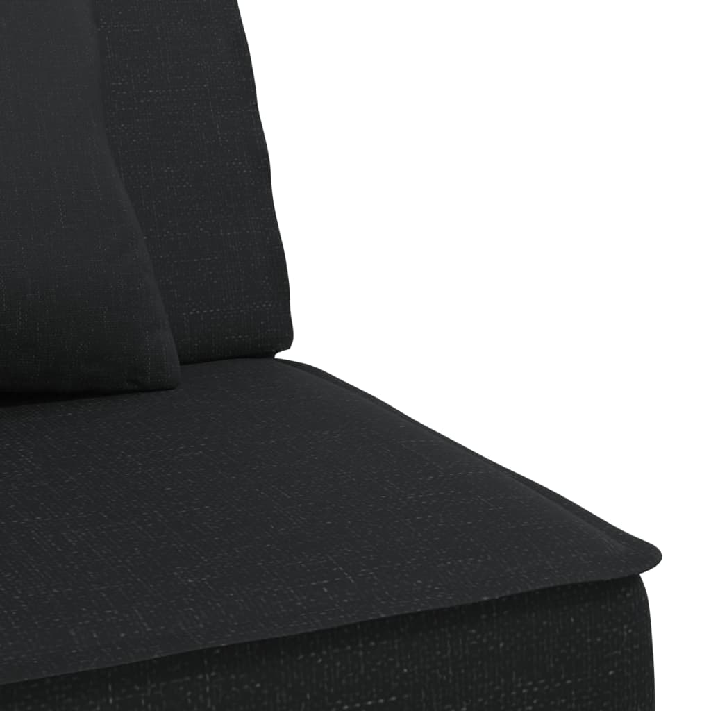 Sofá-cama em forma de L 279x140x70 cm tecido preto