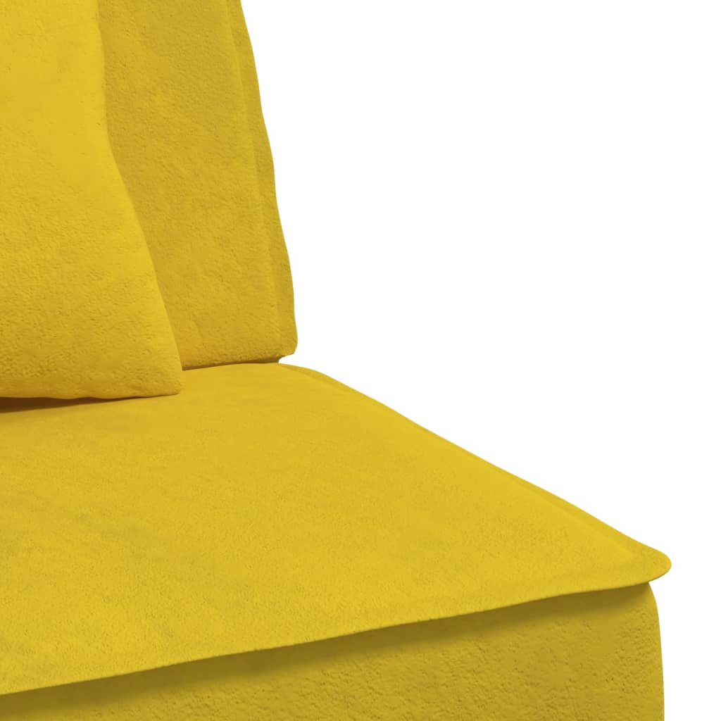 Sofá-cama em forma de L 255x140x70 cm veludo amarelo