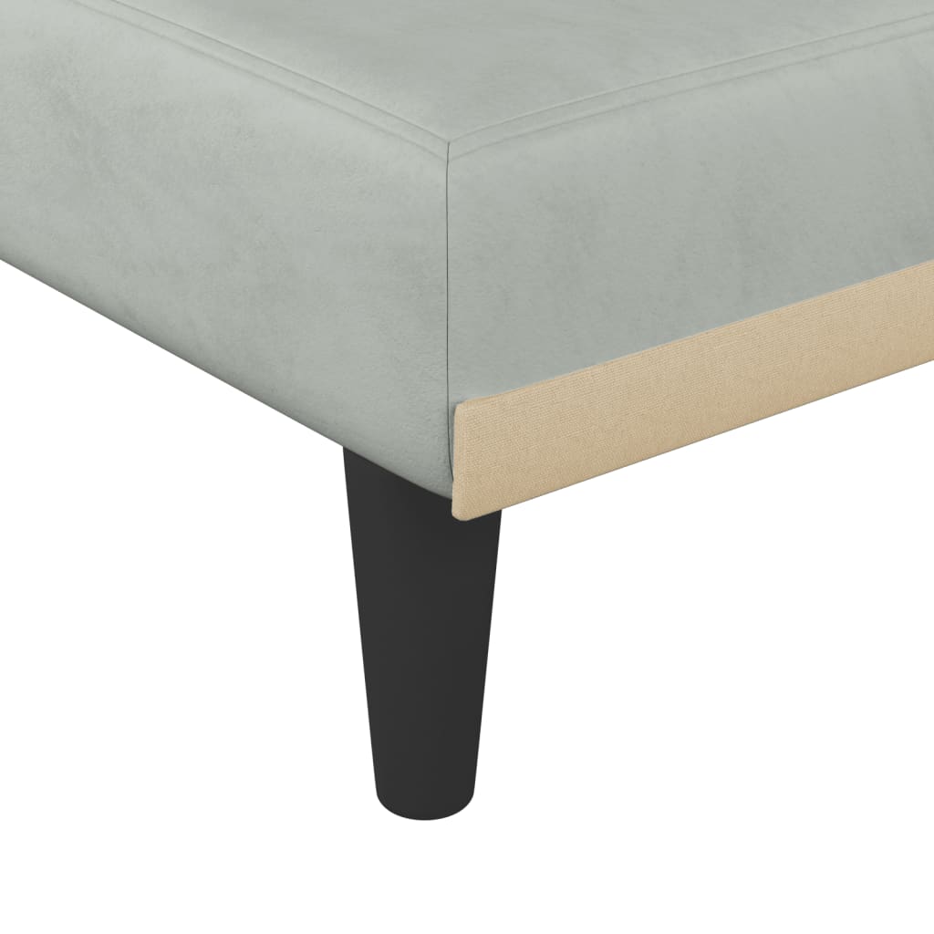 L-shaped sofa bed 271x140x70 cm light grey velvet