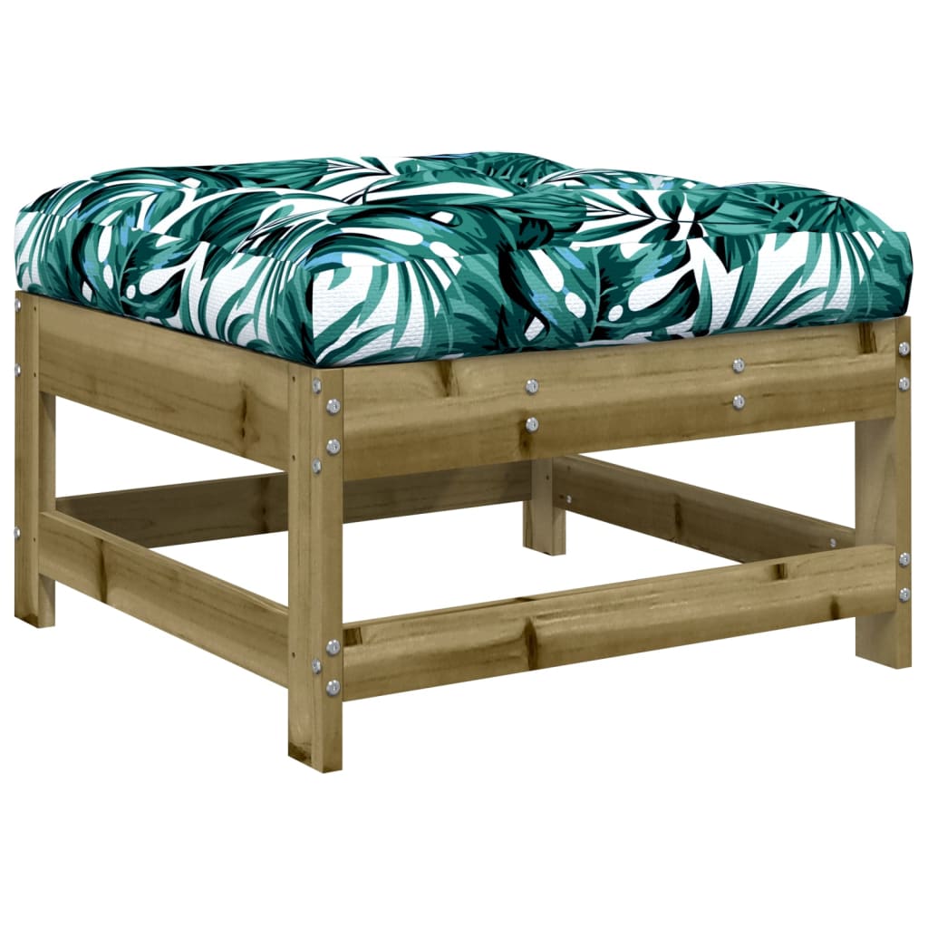 10 pcs conjunto lounge de jardim c/ almofadões pinho impregnado