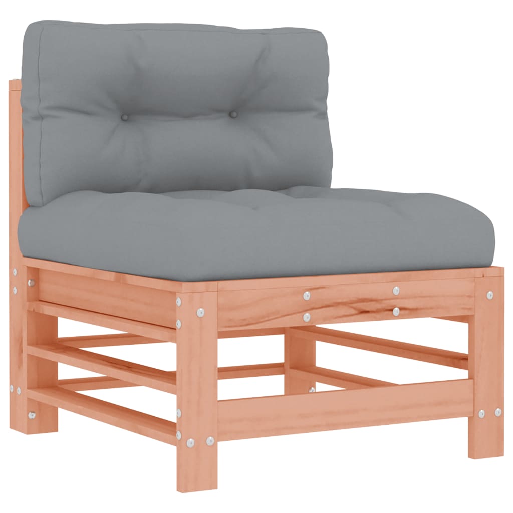 10 pcs conj. lounge jardim c/ almofadões madeira douglas maciça