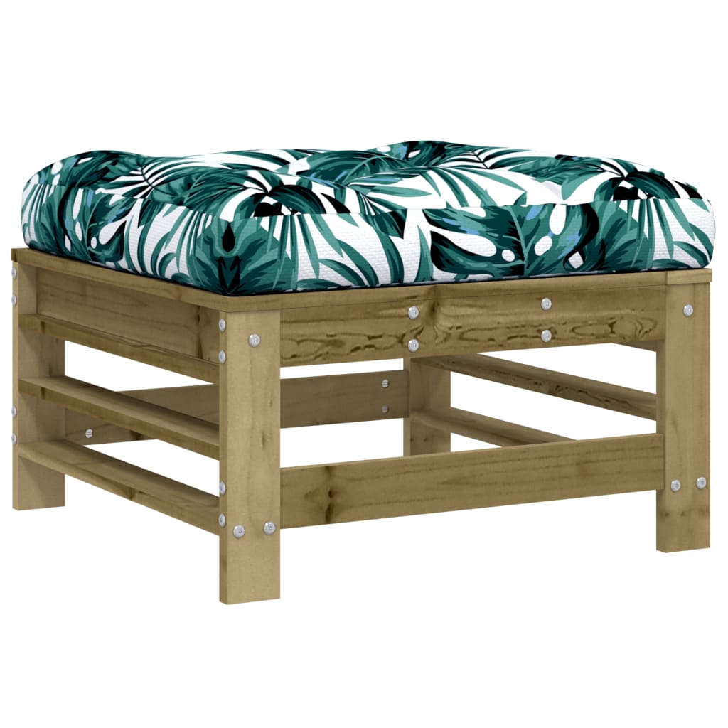 10 pcs conjunto lounge de jardim c/ almofadões pinho impregnado