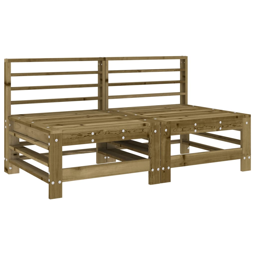 7 pcs conjunto lounge de jardim madeira de pinho impregnada