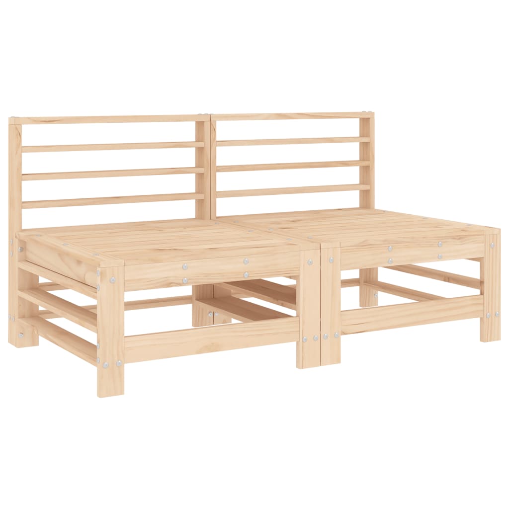 7 pcs conjunto lounge de jardim pinho maciço