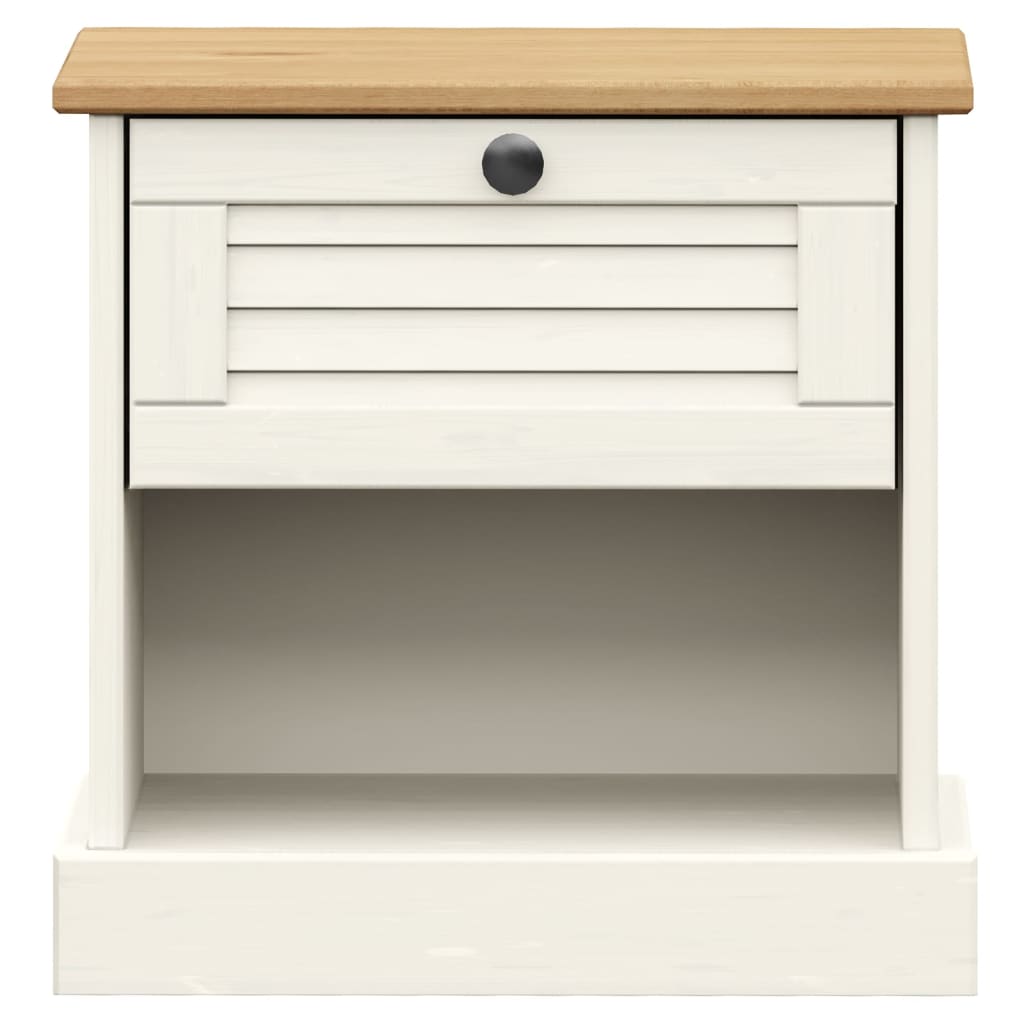VIGO bedside table 42x35x42 cm solid pine white