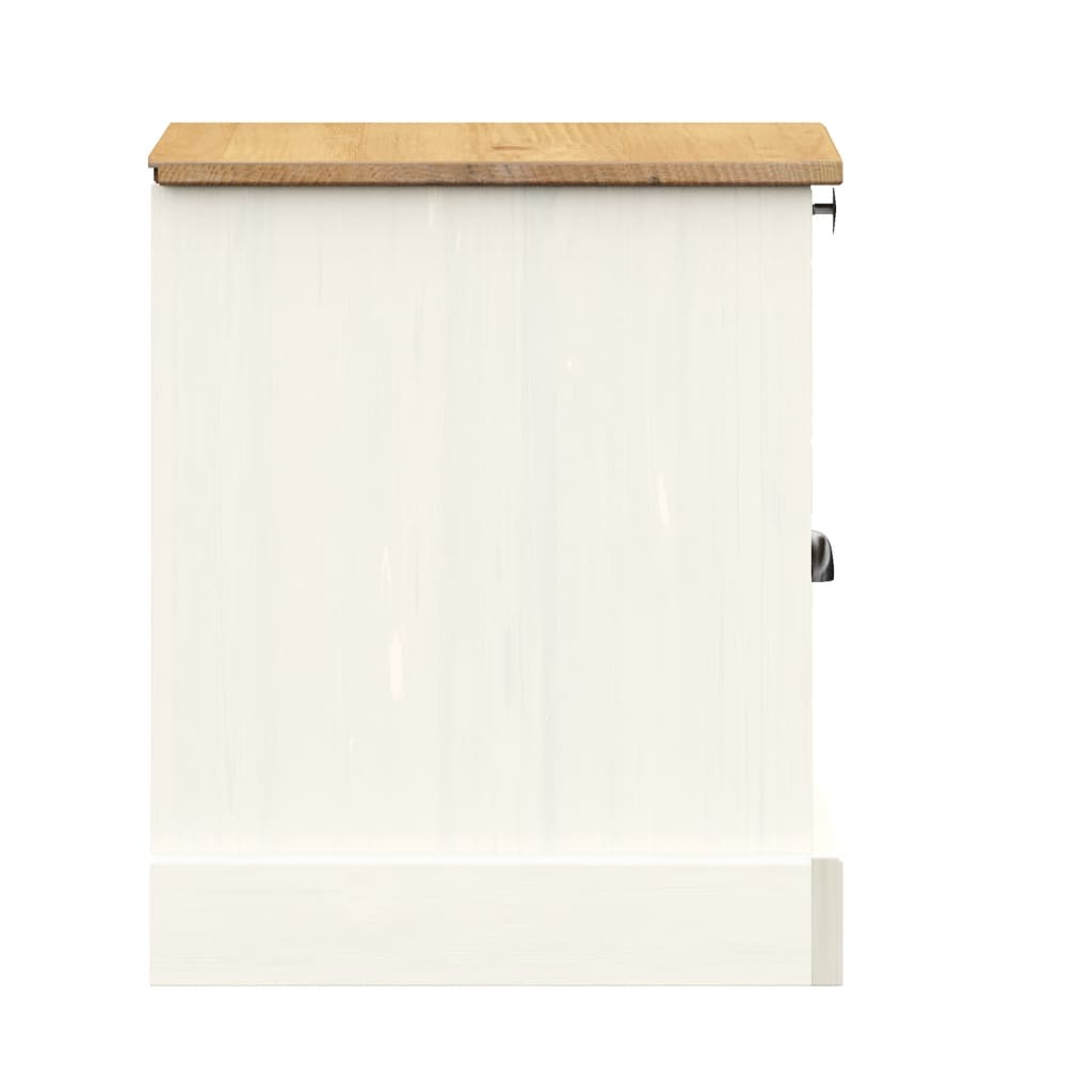 VIGO bedside table 42x35x42 cm solid pine white