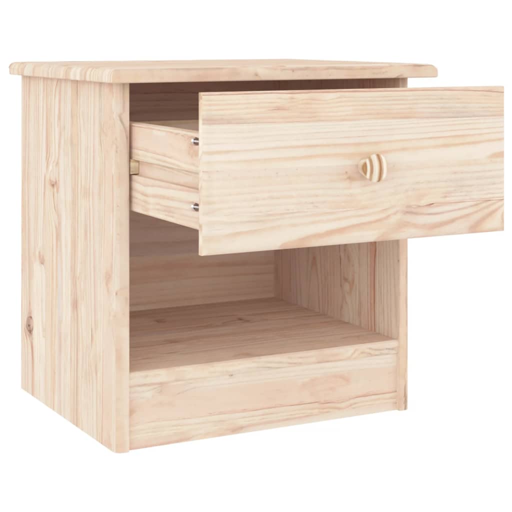 Mesa de cabeceira ALTA 41x35x41 cm madeira de pinho maciça