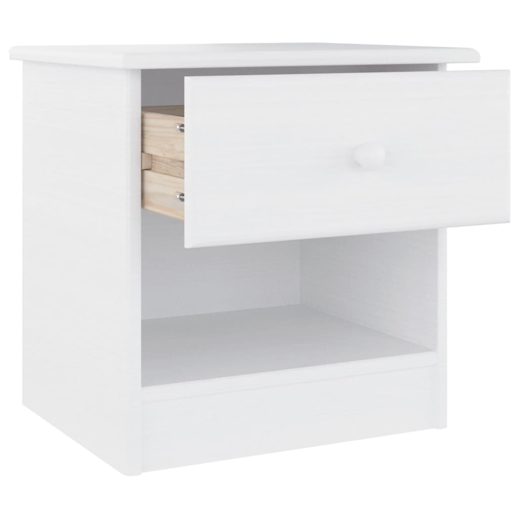 HIGH bedside table 41x35x41 cm solid pine white