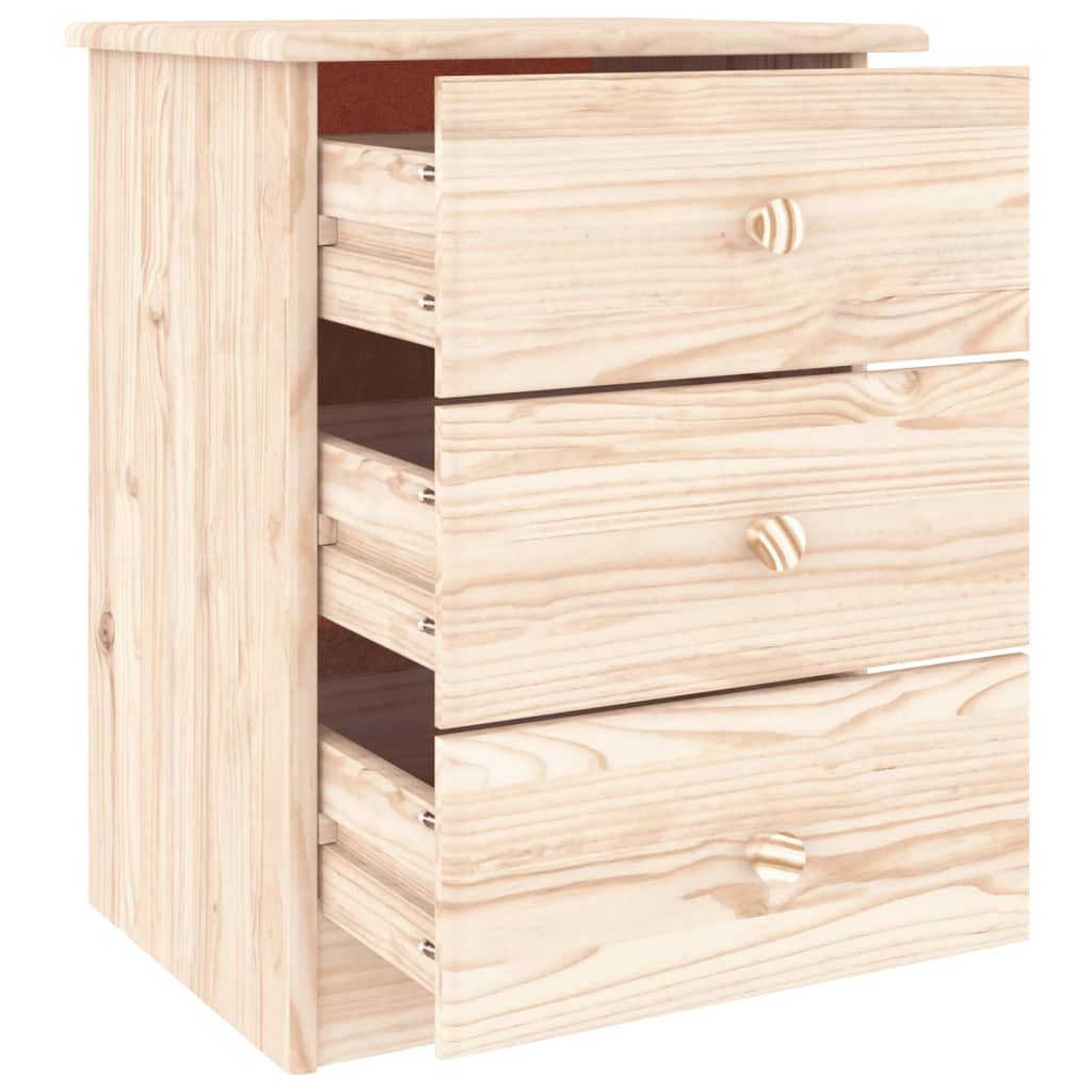 HIGH bedside table 41x35x55.5 cm solid pine wood