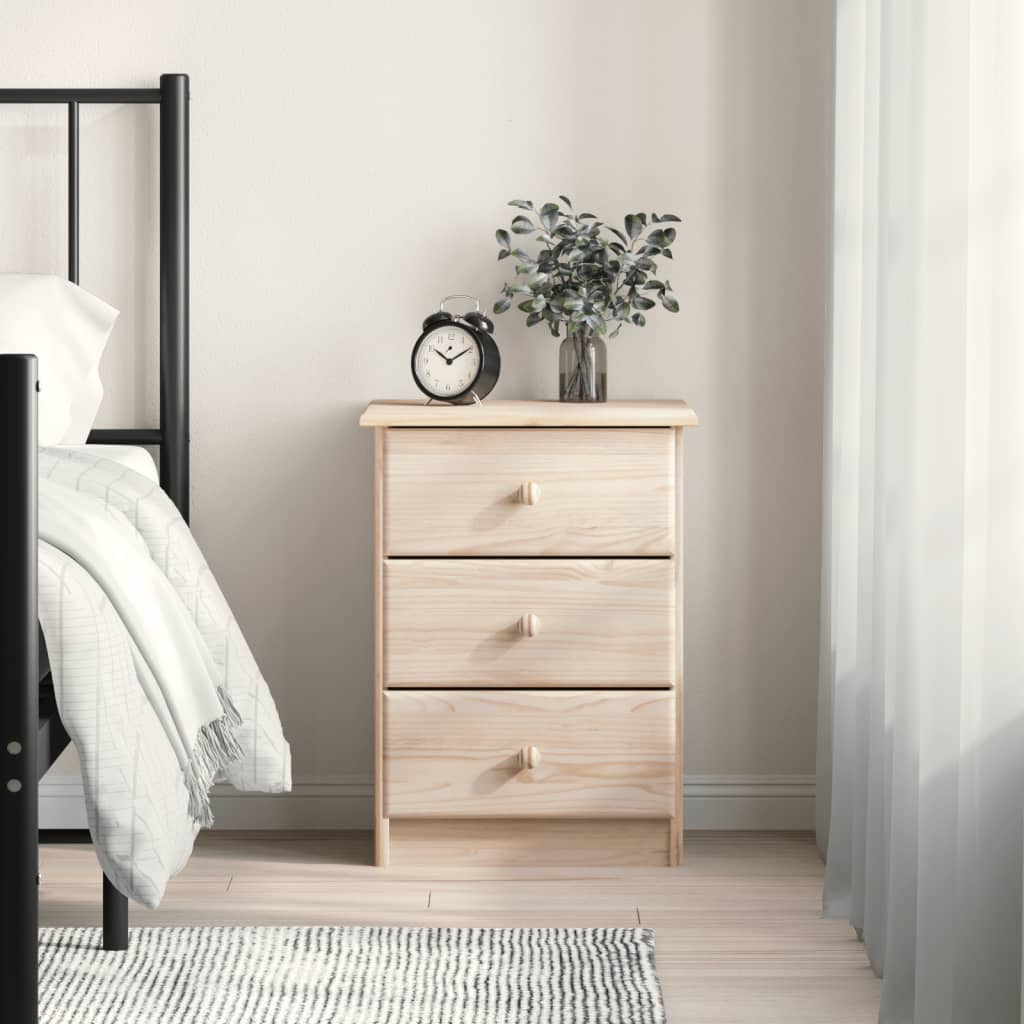 HIGH bedside table 41x35x55.5 cm solid pine wood