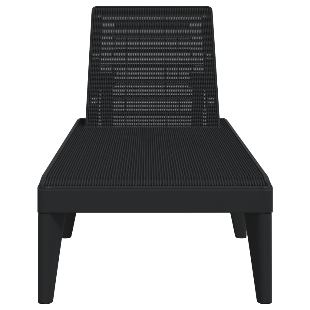 Sun lounger 186x60x29 cm PP anthracite