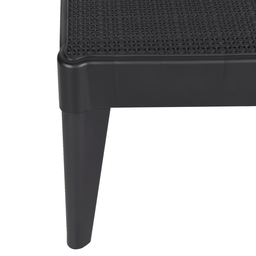 Sun lounger 186x60x29 cm PP anthracite