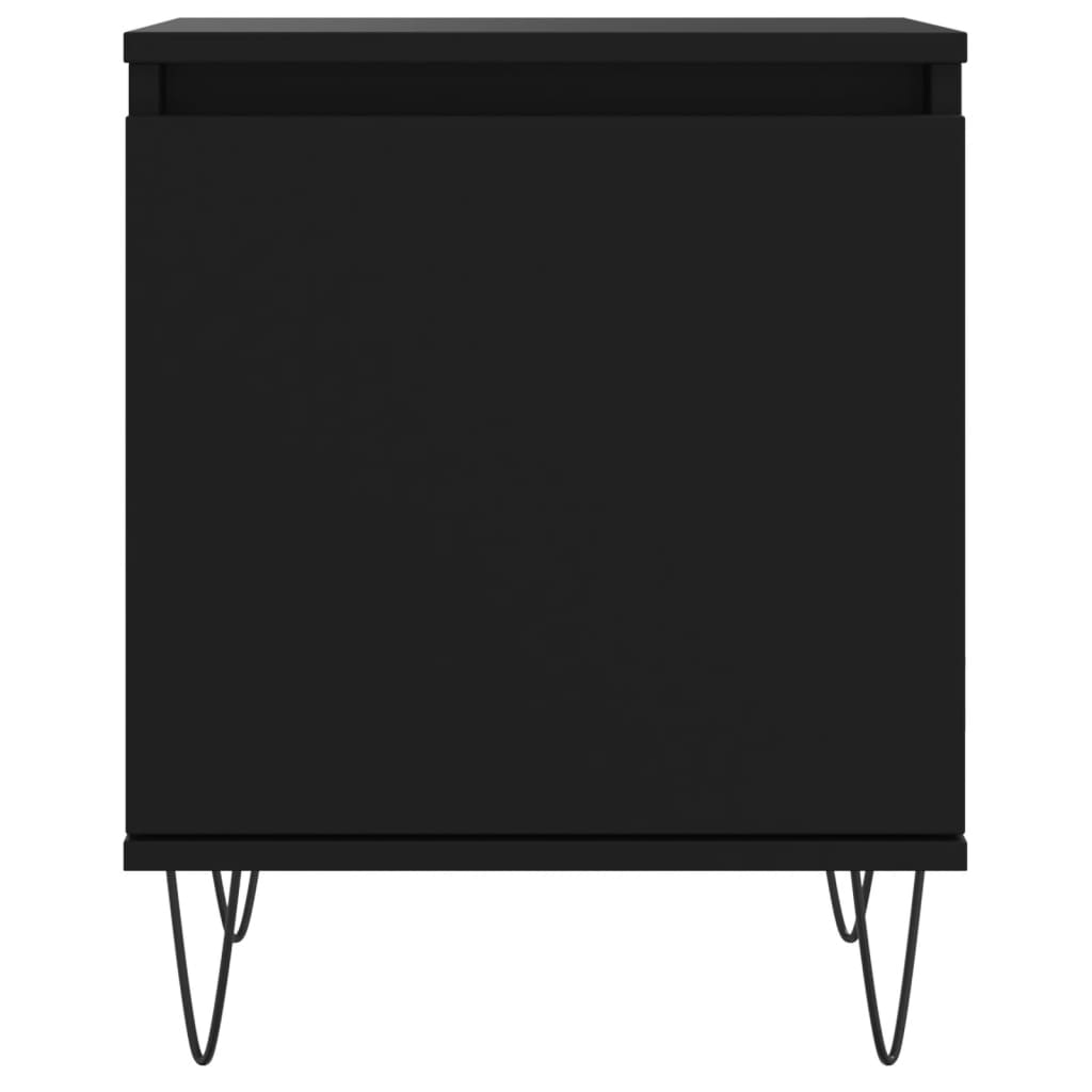 Mesas de cabeceira 2pcs 40x30x50 cm derivados de madeira preto
