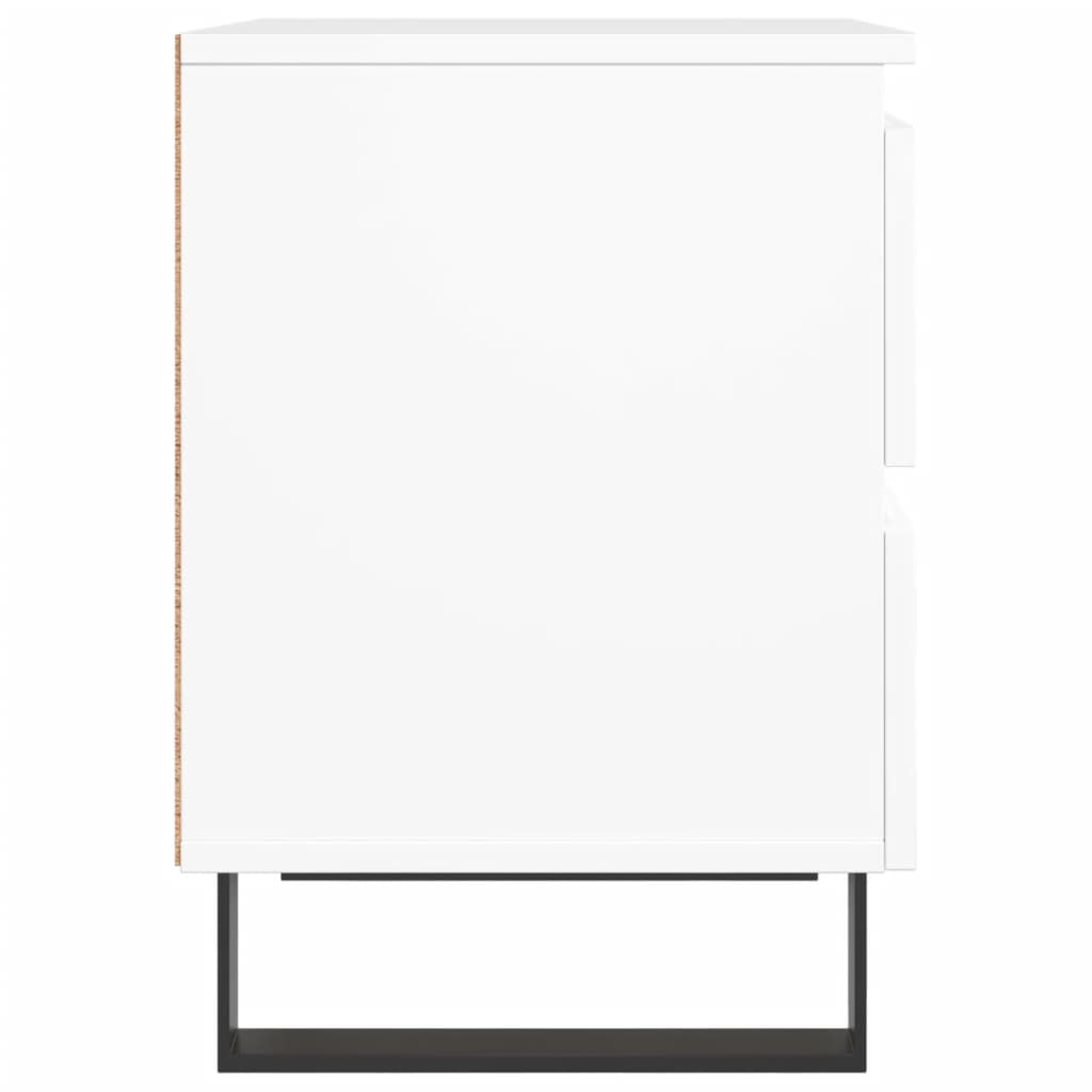 Mesas de cabeceira 2pcs 40x35x50 cm derivados de madeira branco