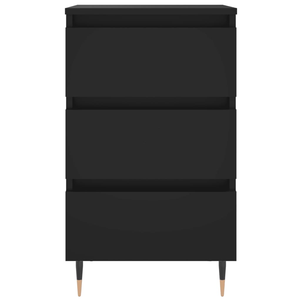 Mesas de cabeceira 2 pcs derivados de madeira preto