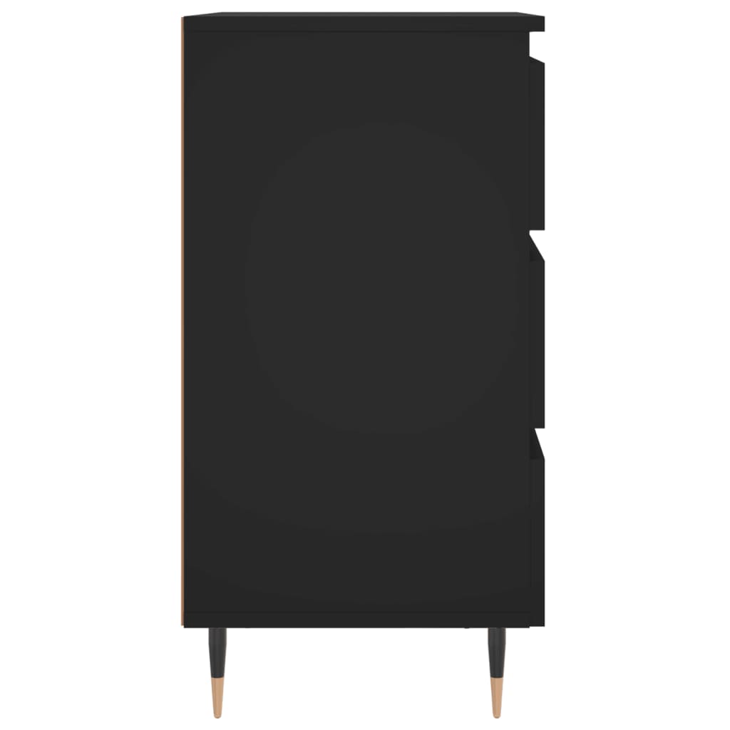 Mesas de cabeceira 2 pcs derivados de madeira preto