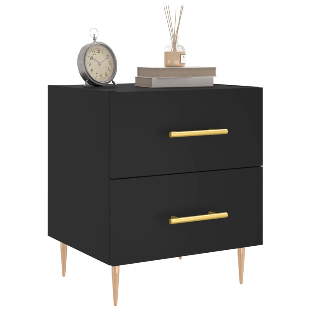 Mesa de cabeceira 40x35x47,5 cm derivados de madeira preto