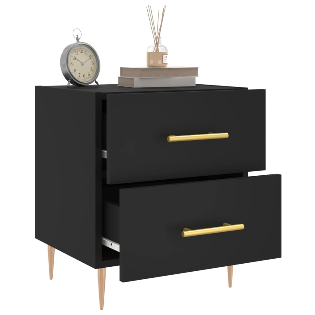 Mesa de cabeceira 40x35x47,5 cm derivados de madeira preto
