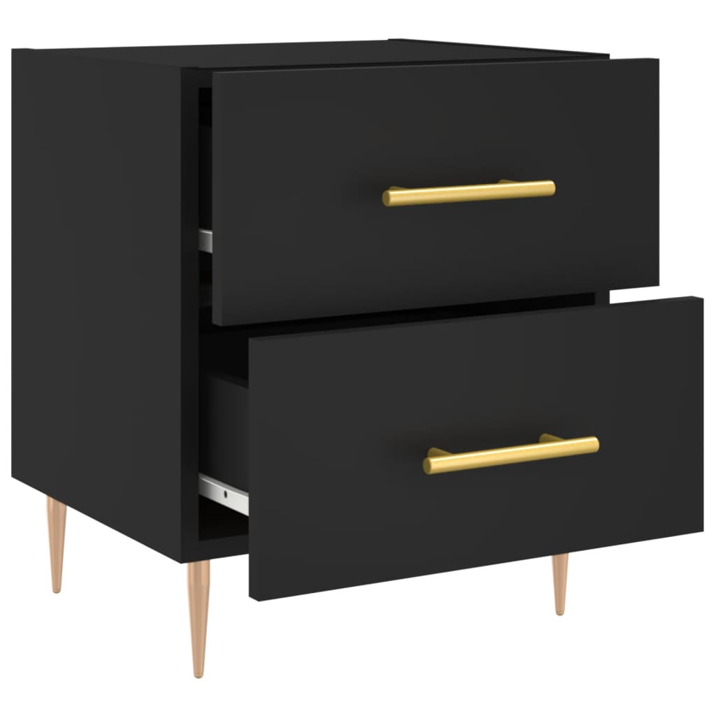 Mesa de cabeceira 40x35x47,5 cm derivados de madeira preto