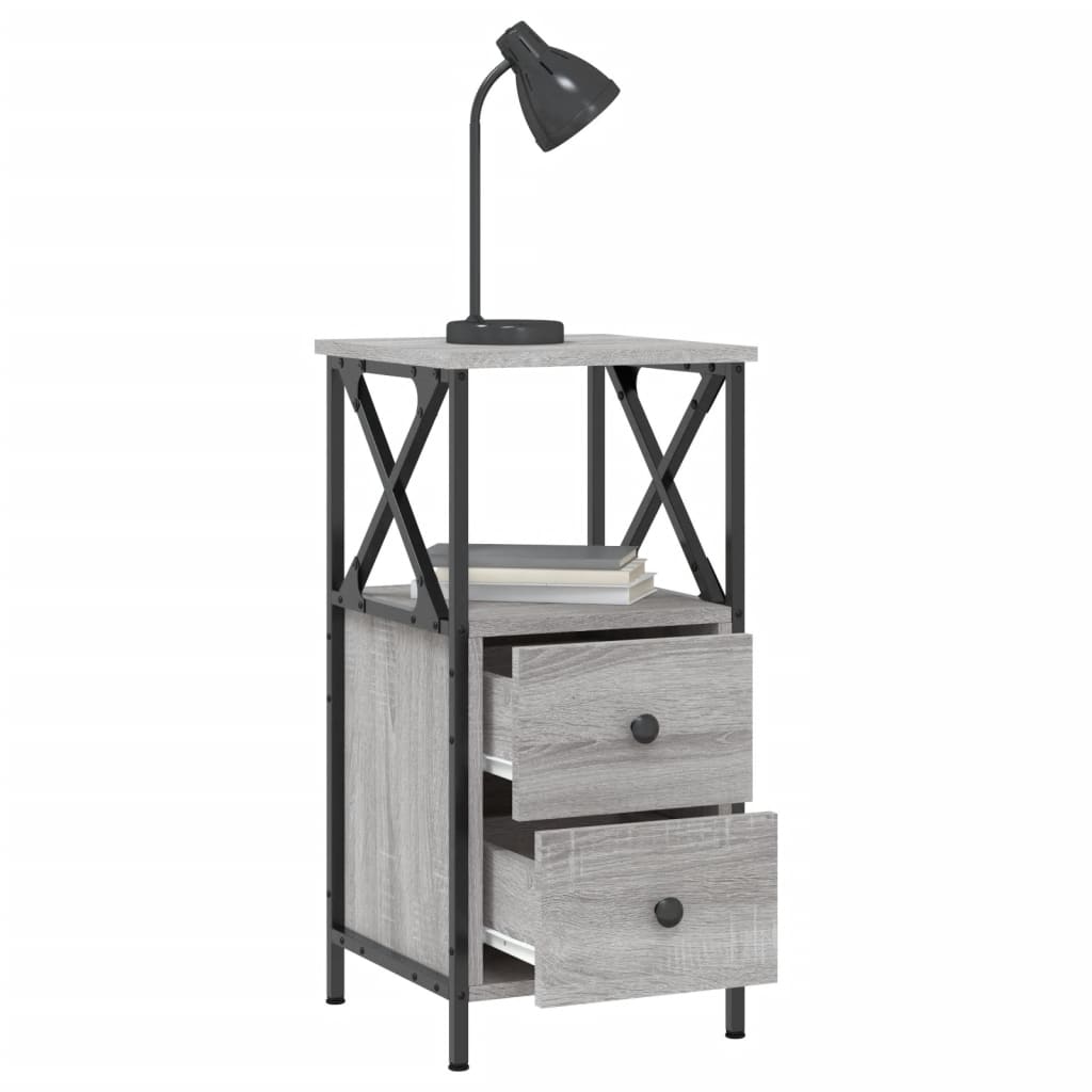 Mesa cabeceira 34x35,5x70 cm derivados madeira cinza sonoma