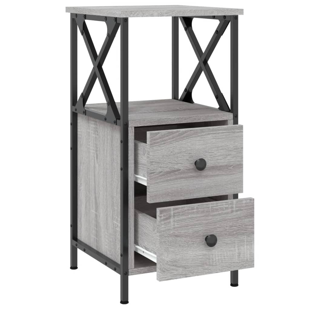 Mesa cabeceira 34x35,5x70 cm derivados madeira cinza sonoma