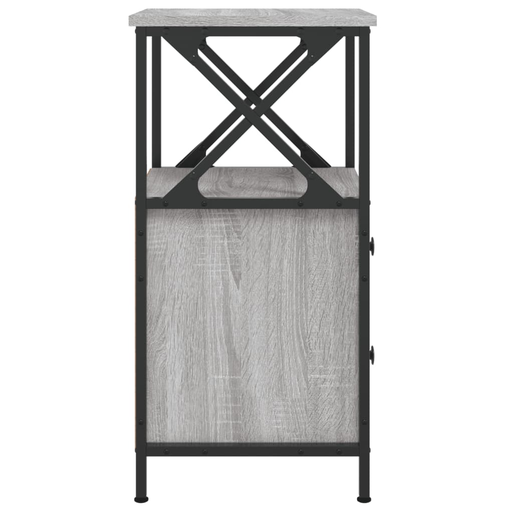 Mesa cabeceira 34x35,5x70 cm derivados madeira cinza sonoma