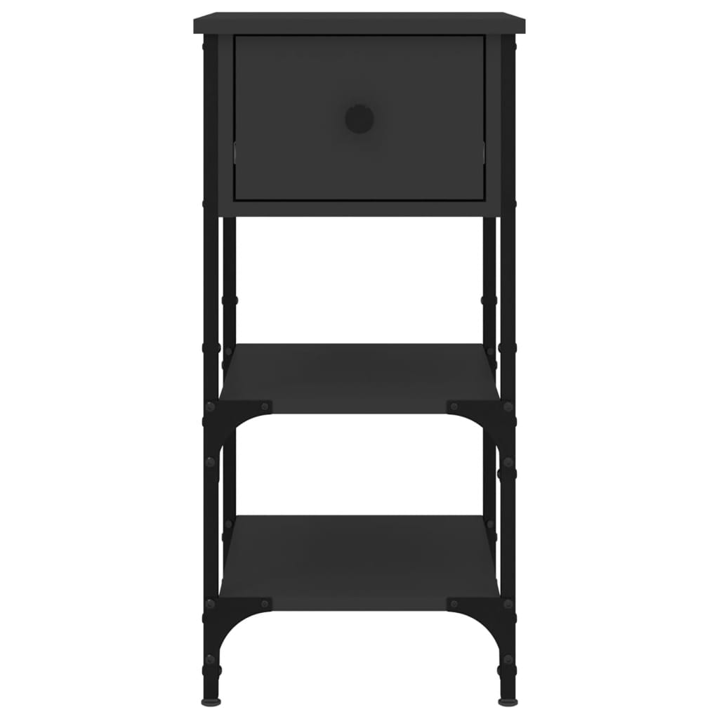 Mesa cabeceira 34x36x70 cm derivados de madeira preto