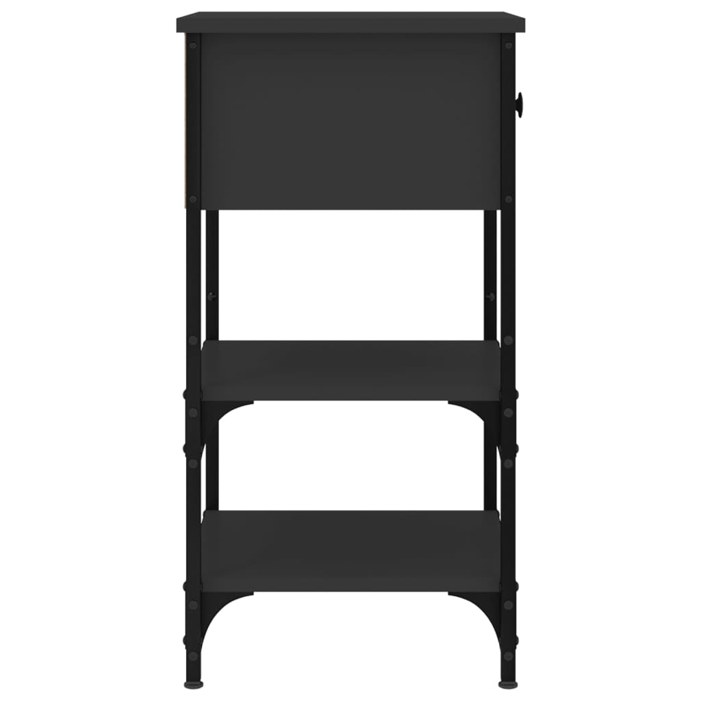 Mesa cabeceira 34x36x70 cm derivados de madeira preto