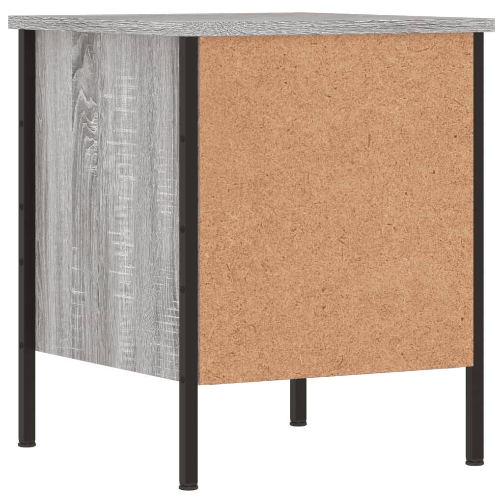 Mesa cabeceira 40x42x50 cm derivados de madeira cinzento sonoma