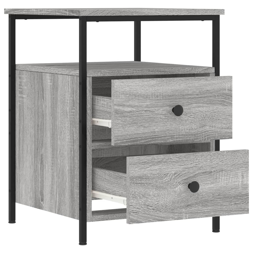 Mesas de cabeceira 2 pcs derivados de madeira cinzento sonoma