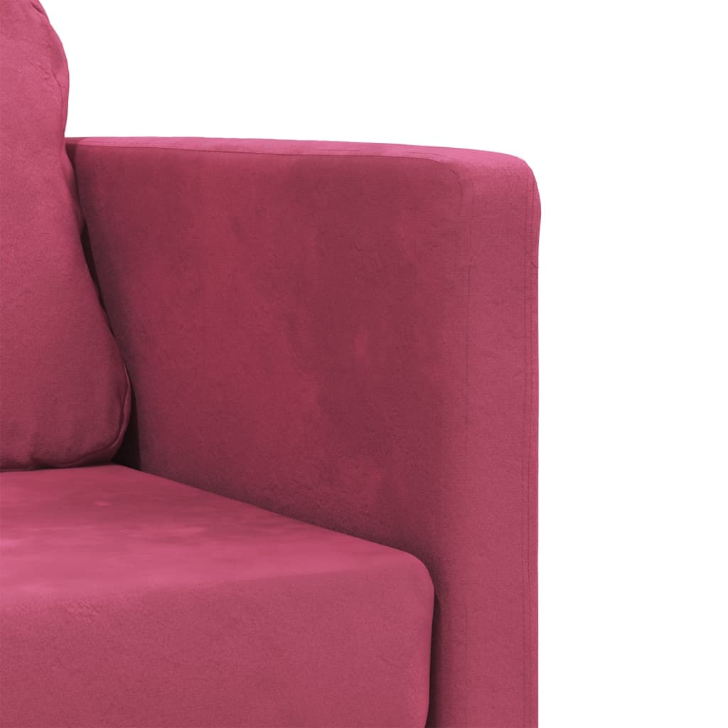 Sofá-cama sem pés 122x204x55 cm veludo vermelho tinto