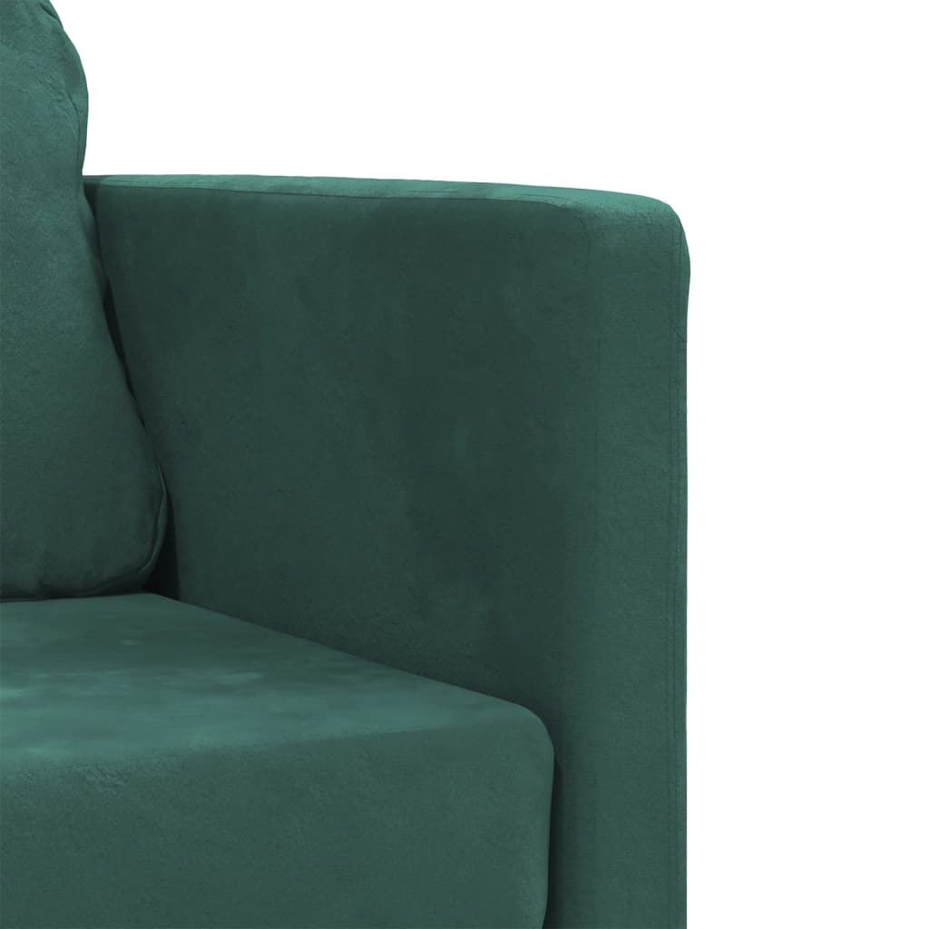Sofá-cama sem pés 122x204x55 cm veludo verde-escuro