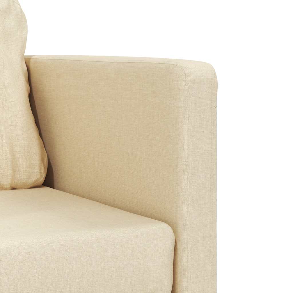 Sofá-cama sem pés 112x174x55 cm tecido cor creme