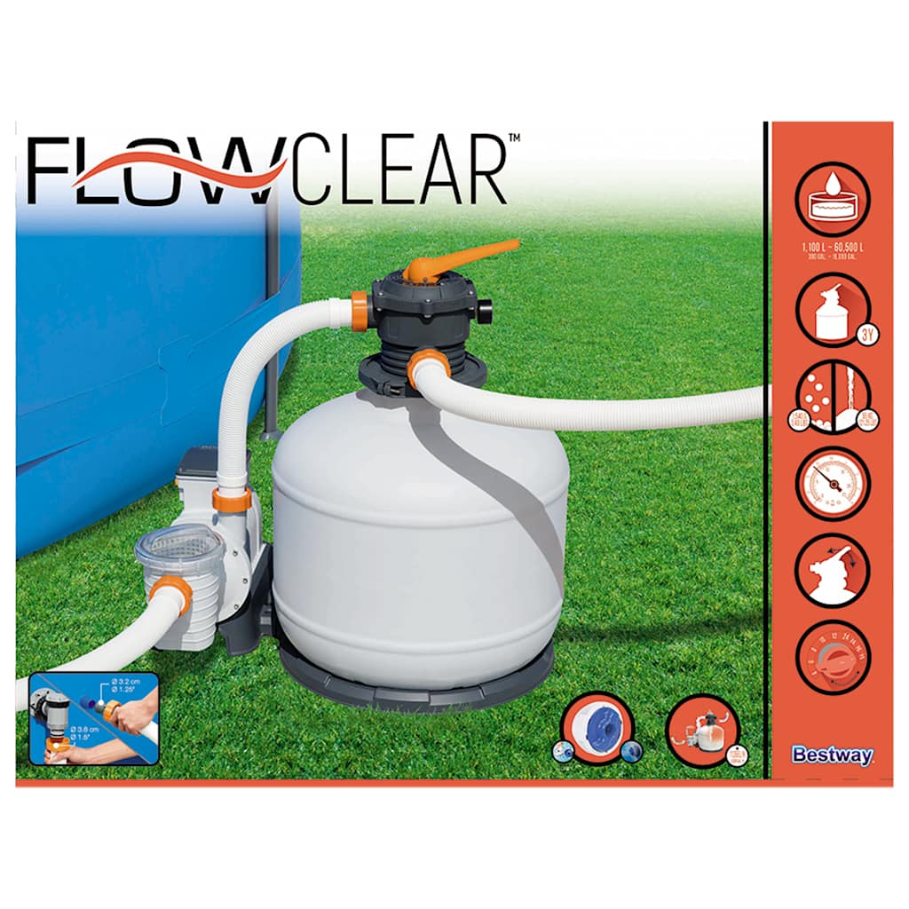 Bomba de filtragem por areia Flowclear 11355 L/h