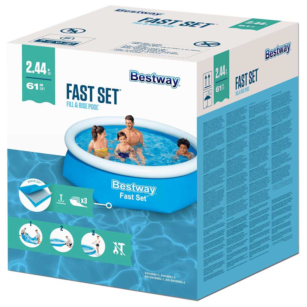 Fast Set Round Inflatable Pool 244x66 cm 57265
