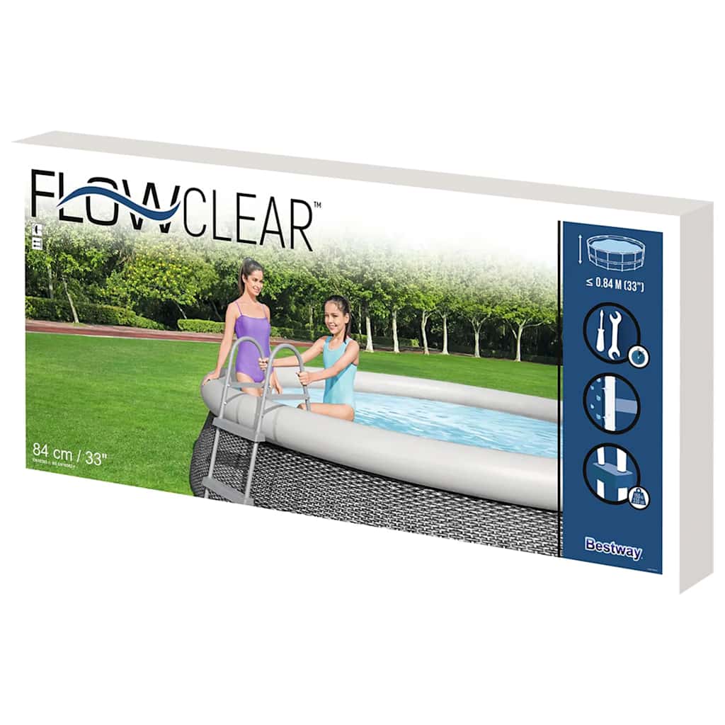 Flowclear 2-step pool ladder 84 cm