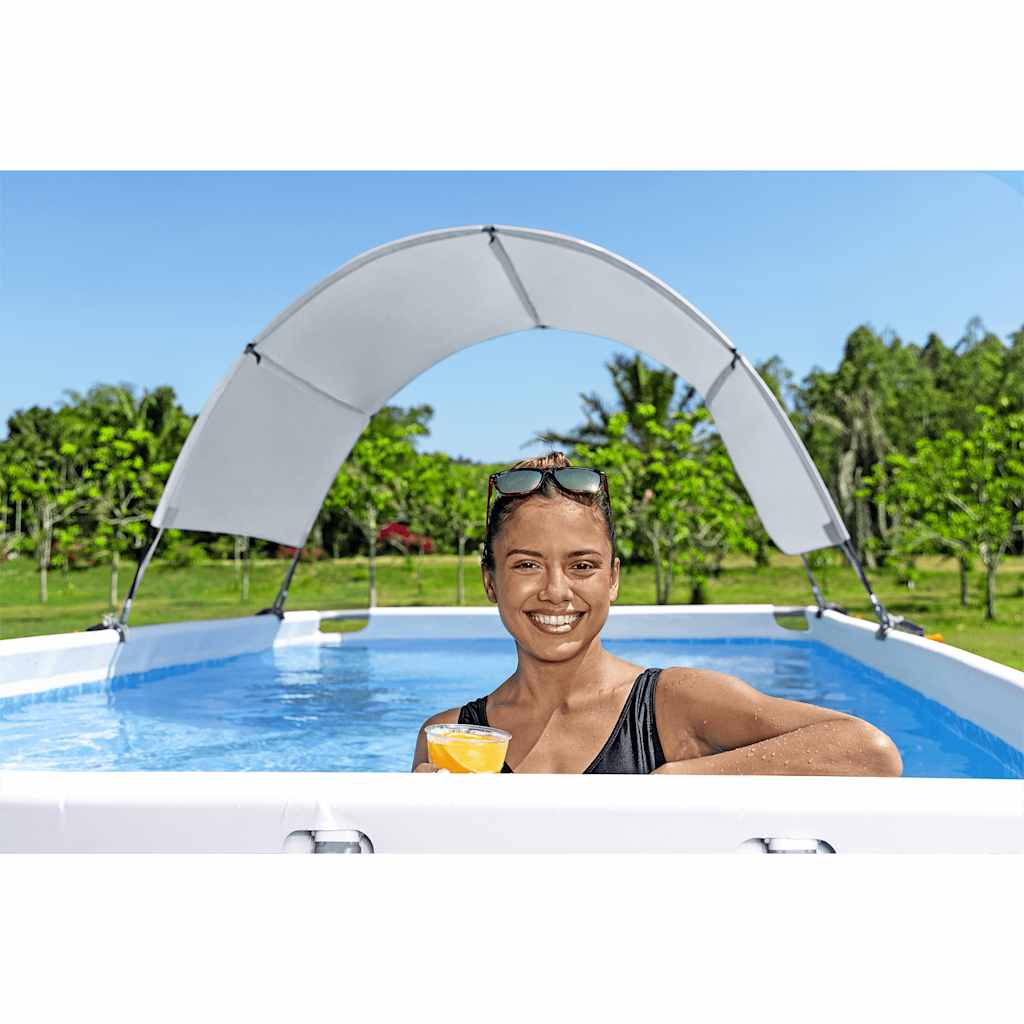 White above ground pool canopy