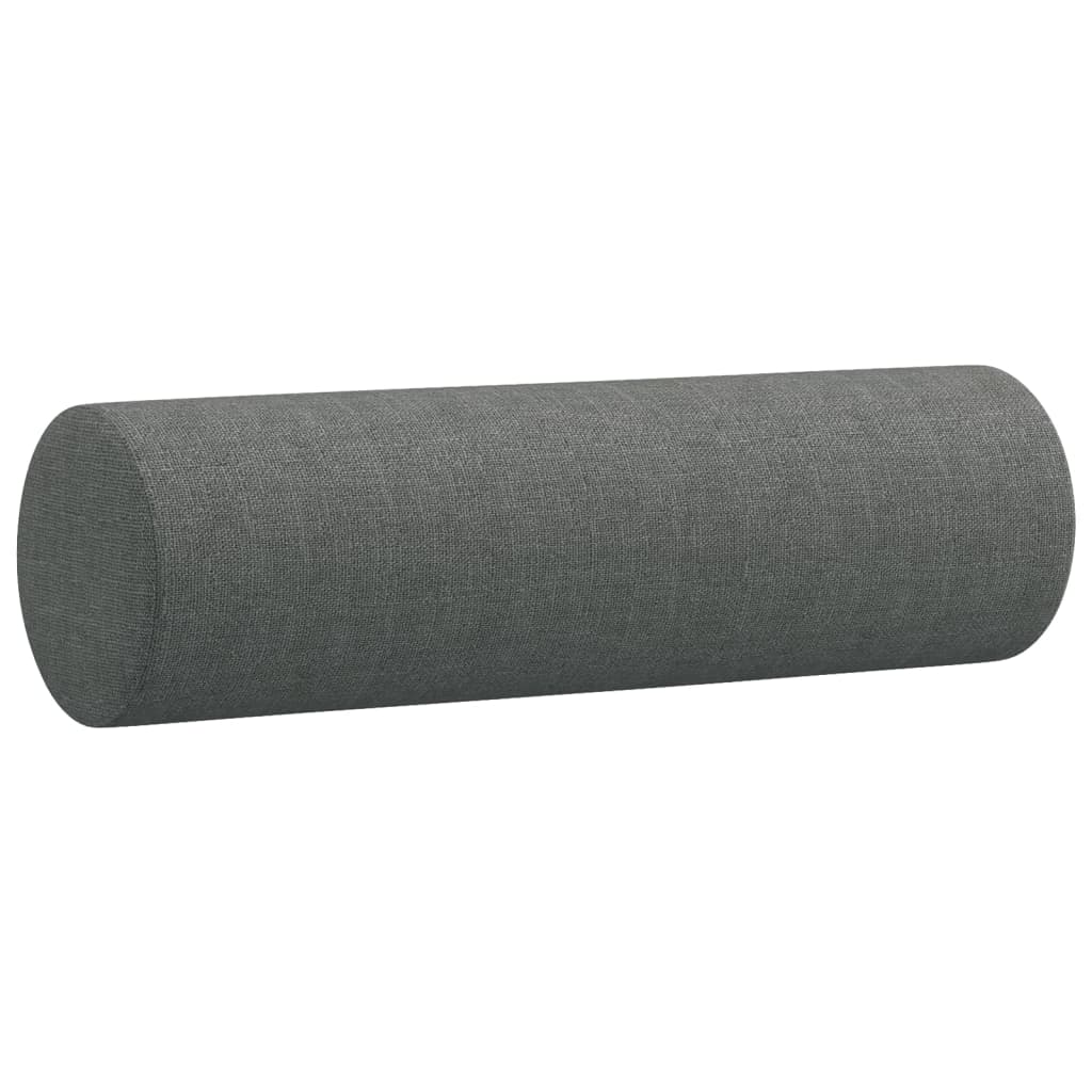 Sofá 2 lugares +almofadas decorativas 120cm tecido cinza-escuro