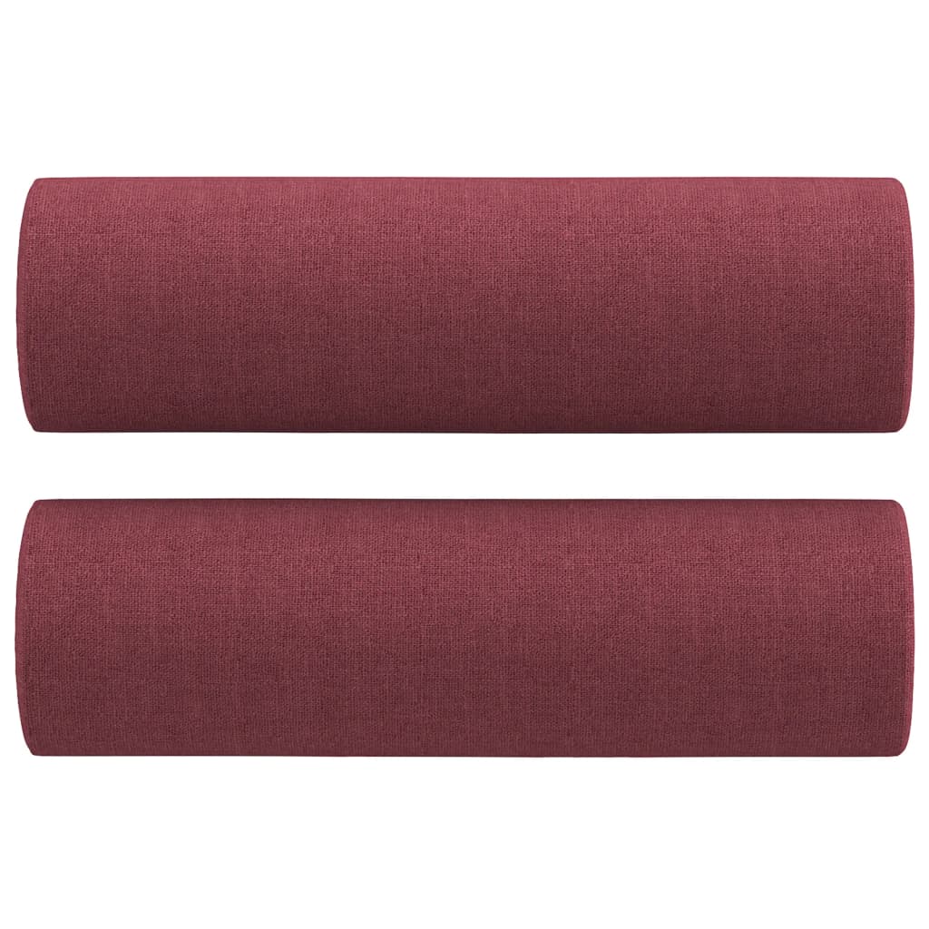 Sofá 2 lug. + almofadas decorativas 120cm tecido vermelho tinto