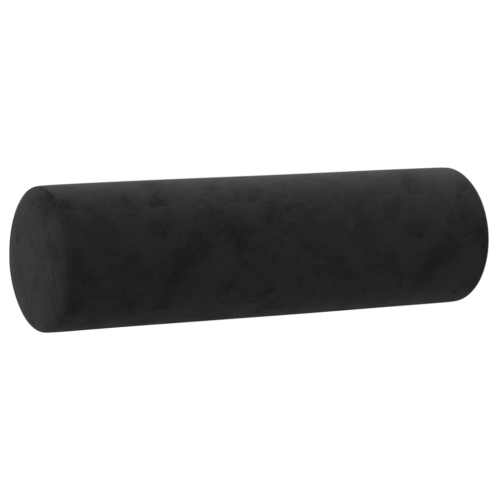 Sofá 2 lugares c/ almofadas decorativas 120 cm veludo preto