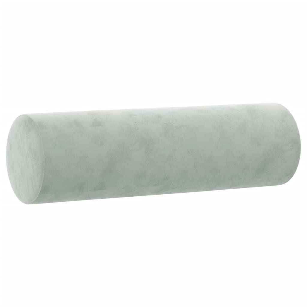 Sofá 2 lugares + almofadas decorativas 140cm veludo cinza-claro