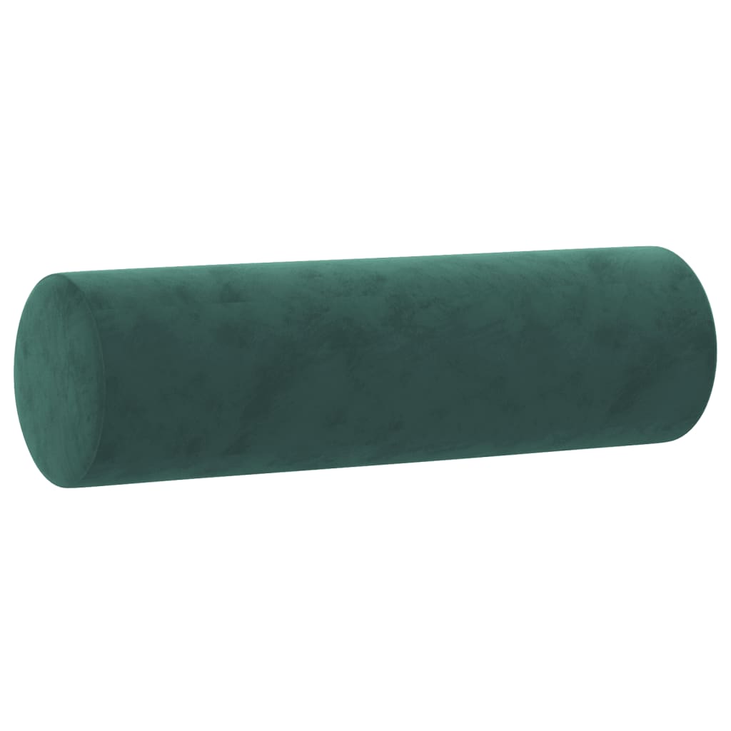 2-seater sofa with decorative cushions 140cm dark green velvet