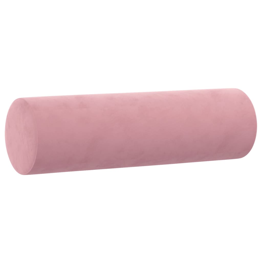 Sofá 3 lugares c/ almofadas decorativas 180 cm veludo rosa