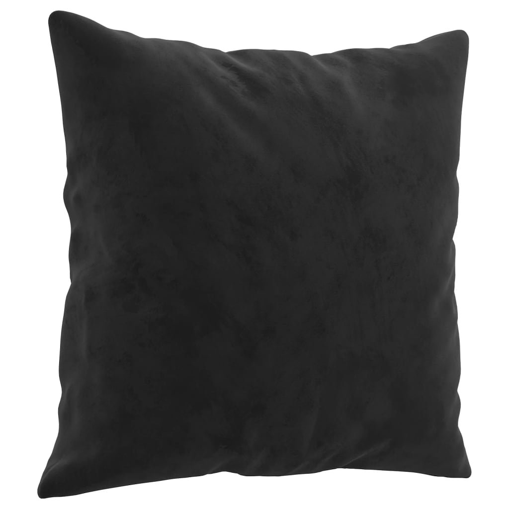 Sofá 2 lugares c/ almofadas decorativas 120 cm veludo preto