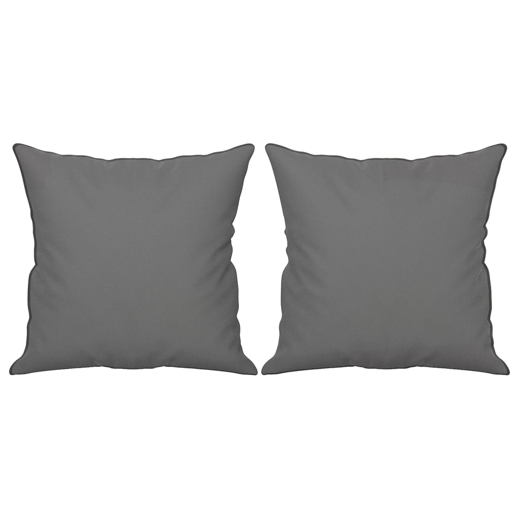 Sofá 2 lugares c/ almofadas 120 cm microfibra cinzento-escuro