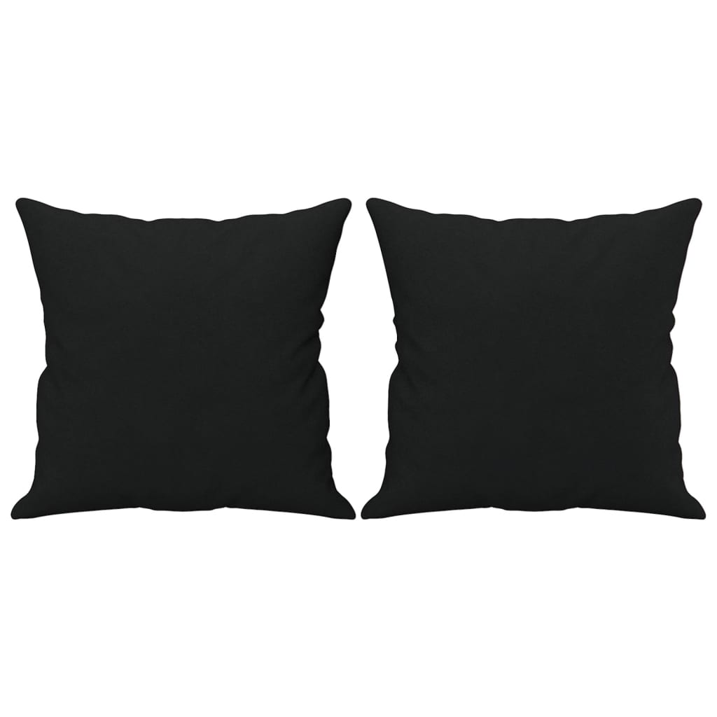Sofá 2 lugares c/ almofadas 120 cm microfibra preto